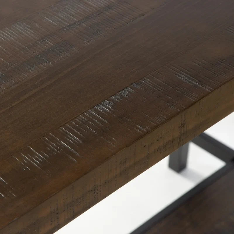 Industrial Weathered Oak 47-inch Wide Wood Top Counter Height Table by