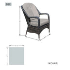 9 Pieces Outdoor Wicker Gas Fire Pit Dining Set Round Table with Chairs