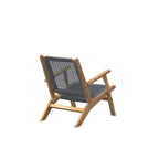 Vega Natural Stain Outdoor Chair in Gray Cording