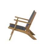 Vega Natural Stain Outdoor Chair in Gray Cording
