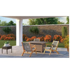 Vega Natural Stain Outdoor Chair in Gray Cording