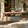 6-Person 70.5 Wide Outdoor Wooden Rectangular Dining Table