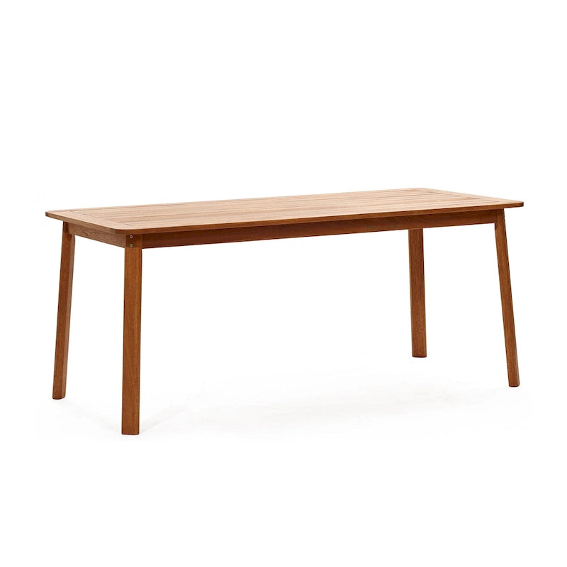 6-Person 70.5 Wide Outdoor Wooden Rectangular Dining Table