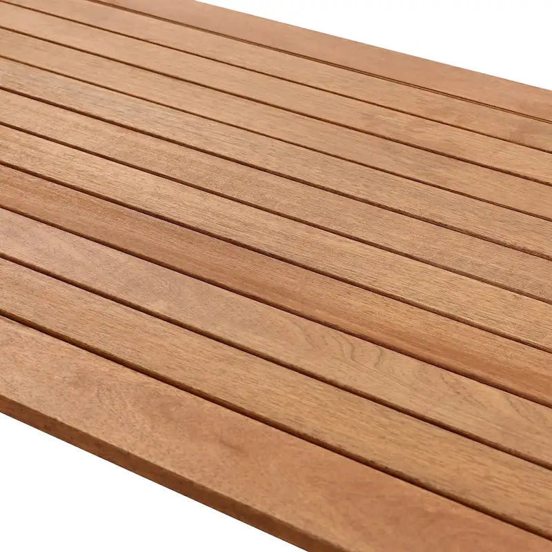 6-Person 70.5 Wide Outdoor Wooden Rectangular Dining Table