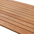 6-Person 70.5 Wide Outdoor Wooden Rectangular Dining Table