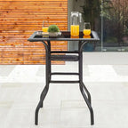 Patio Festival 11-Piece Patio Bar Height Dining Set with Grey Cushions