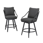 Patio Festival 11-Piece Patio Bar Height Dining Set with Grey Cushions