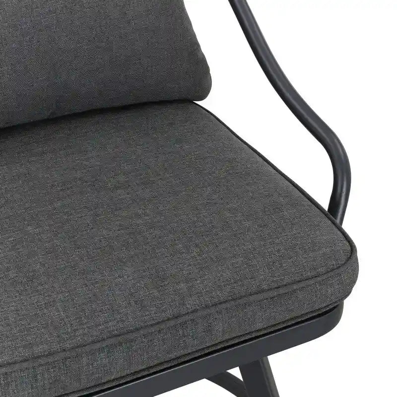 Patio Festival 11-Piece Patio Bar Height Dining Set with Grey Cushions