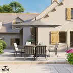 EGEIROS LIFE AluLux 7-Piece Aluminum Patio Dining Set with Washable Cushions