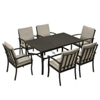 EGEIROS LIFE AluLux 7-Piece Aluminum Patio Dining Set with Washable Cushions