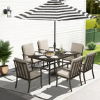EGEIROS LIFE AluLux 7-Piece Aluminum Patio Dining Set with Washable Cushions