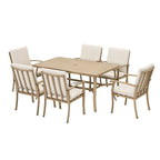 EGEIROS LIFE AluLux 7-Piece Aluminum Patio Dining Set with Washable Cushions