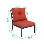 Patio Festival Outdoor Metal Armless Chair