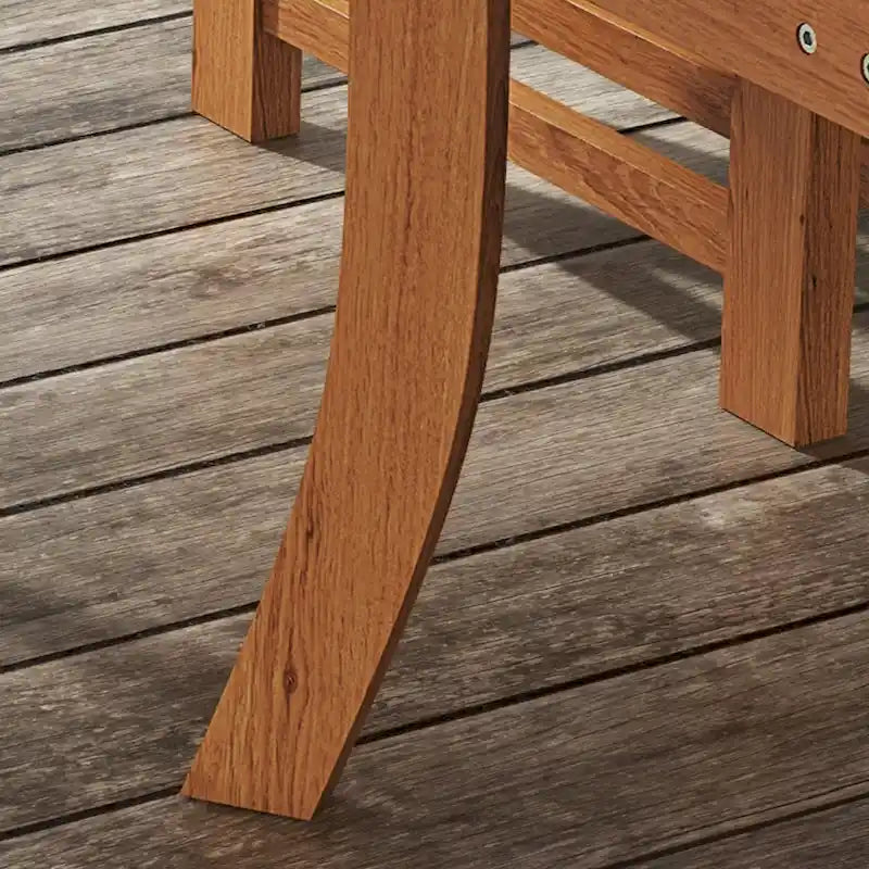 Outsunny Outdoor Patio Dining Set, 4 Seater Wood Dining Table and Chairs for Backyard, Conservatory, Garden, Poolside
