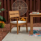 Clermont Outdoor Natural Teak Dining Arm Chair