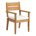 Clermont Outdoor Natural Teak Dining Arm Chair