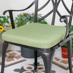 Outdoor 2-Piece Patio Chair Set, Cast Aluminum, Black with Gold-painted Edge
