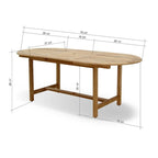 Amazonia FSC Solid Teak Danielle 7 piece Outdoor Patio Dining Set - 7 Piece