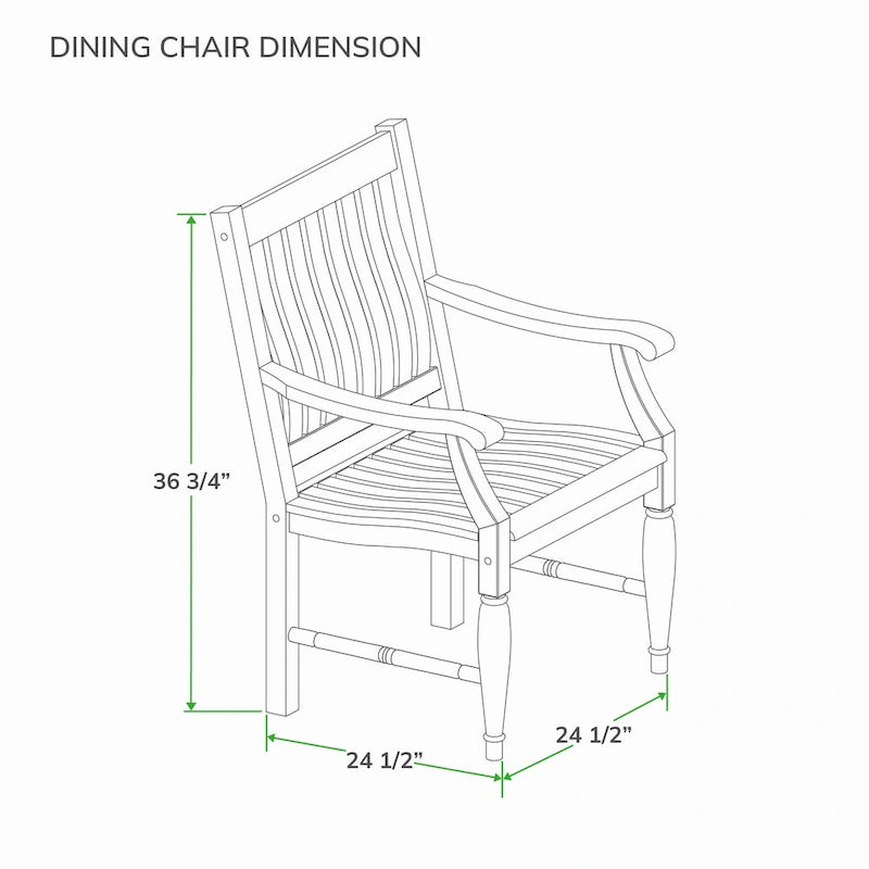 Cambridge Casual Ventura 6-piece Teak Outdoor Dining Set