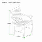 Cambridge Casual Ventura 6-piece Teak Outdoor Dining Set