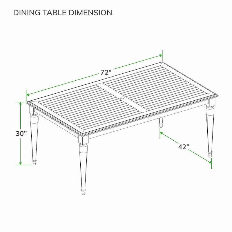Cambridge Casual Ventura 6-piece Teak Outdoor Dining Set
