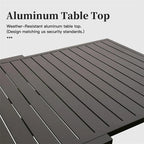 Large Extendable Aluminum Patio Dining Table for 6-8 Person