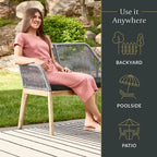 New Heights Huxley Woven Rope Outdoor Loveseat
