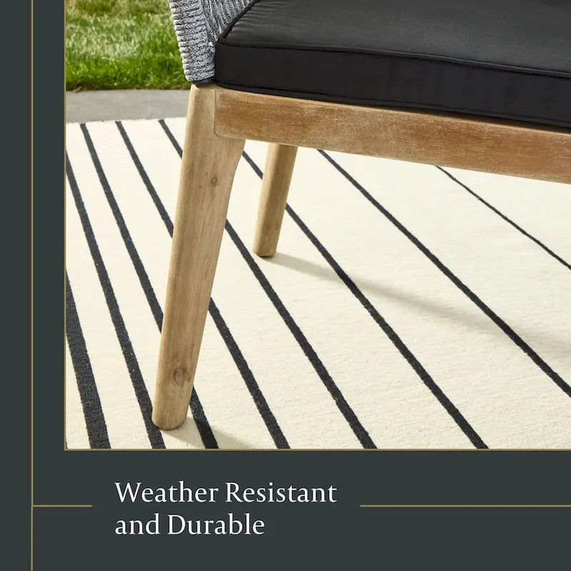 New Heights Huxley Woven Rope Outdoor Loveseat