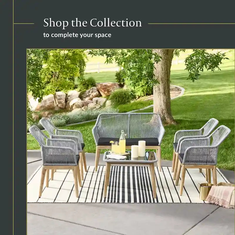 New Heights Huxley Woven Rope Outdoor Loveseat