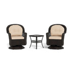 Biloxi Espresso Outdoor Wicker Swivel Glider Set (3-Piece)