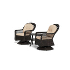 Biloxi Espresso Outdoor Wicker Swivel Glider Set (3-Piece)