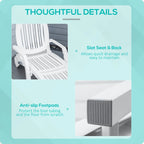 Outsunny Outdoor Folding Chaise Lounge Chair on Wheels, Patio Sun Lounger Recliner with Storage Box & 5-Position Backrest