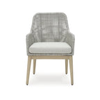 Signature Design by Ashley Seton Creek Gray Outdoor Dining Arm Chair (Set of 2) - 25.25 W x 24.5 D x 36 H