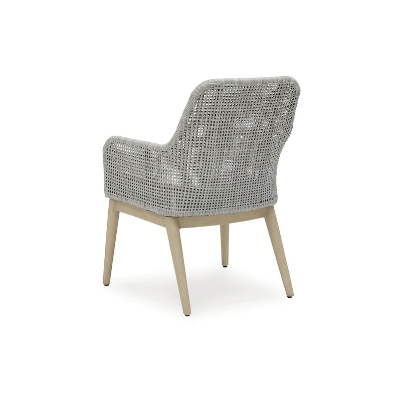 Signature Design by Ashley Seton Creek Gray Outdoor Dining Arm Chair (Set of 2) - 25.25 W x 24.5 D x 36 H