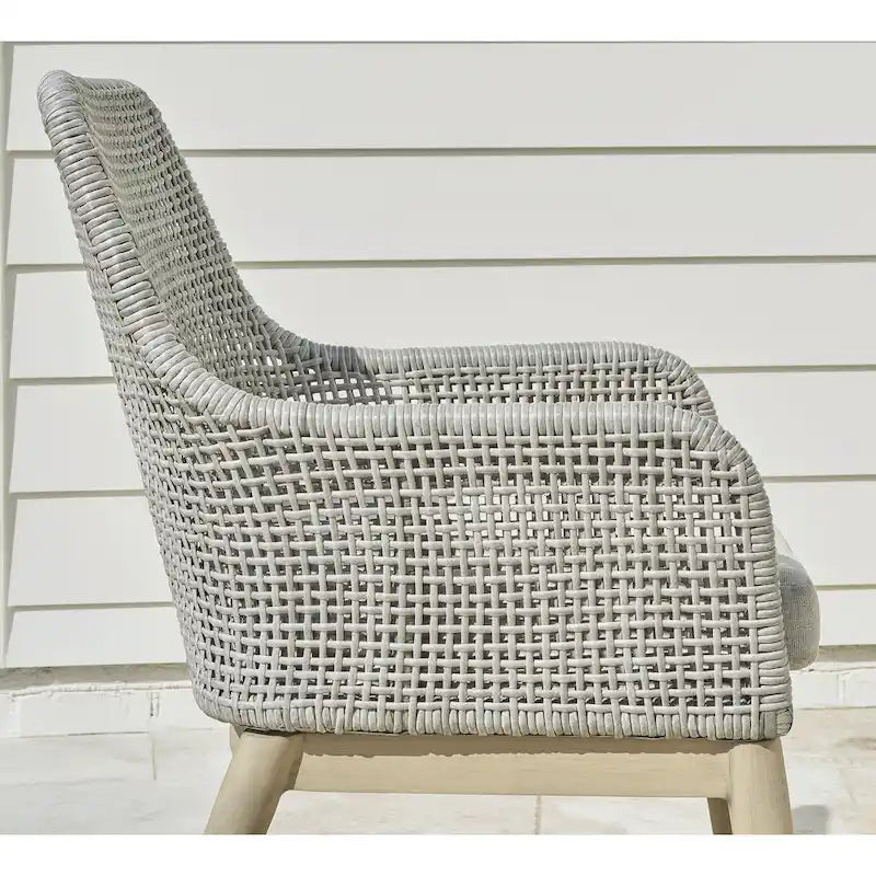 Signature Design by Ashley Seton Creek Gray Outdoor Dining Arm Chair (Set of 2) - 25.25 W x 24.5 D x 36 H