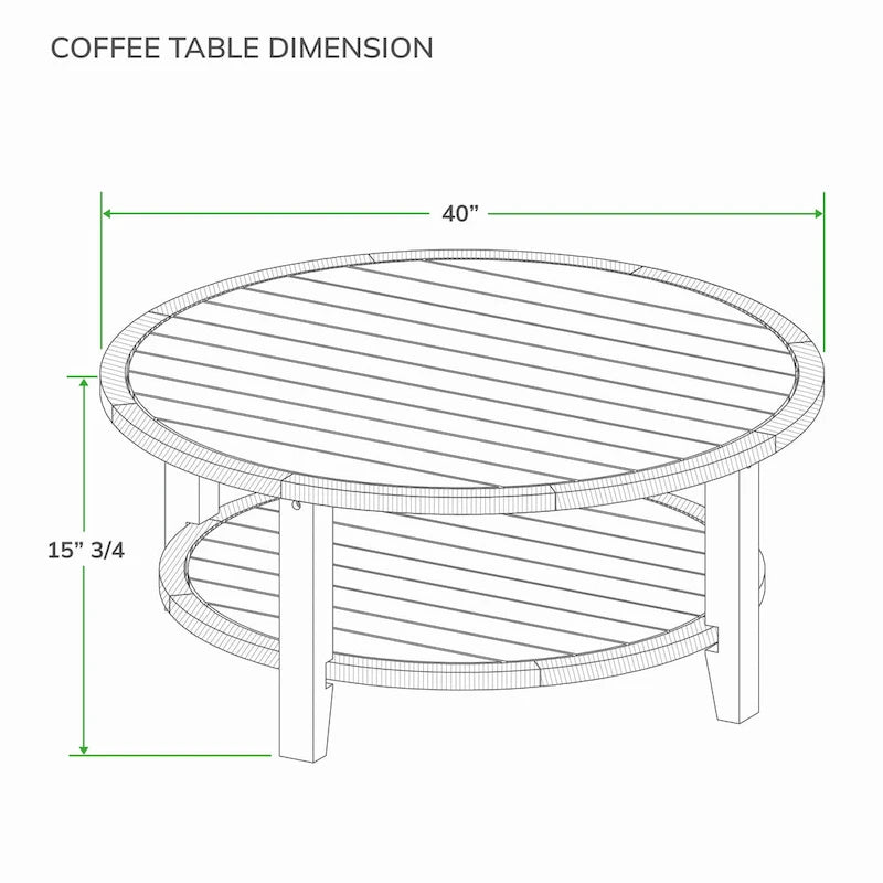 Cambridge Casual Seaside Teak Outdoor Coffee Table