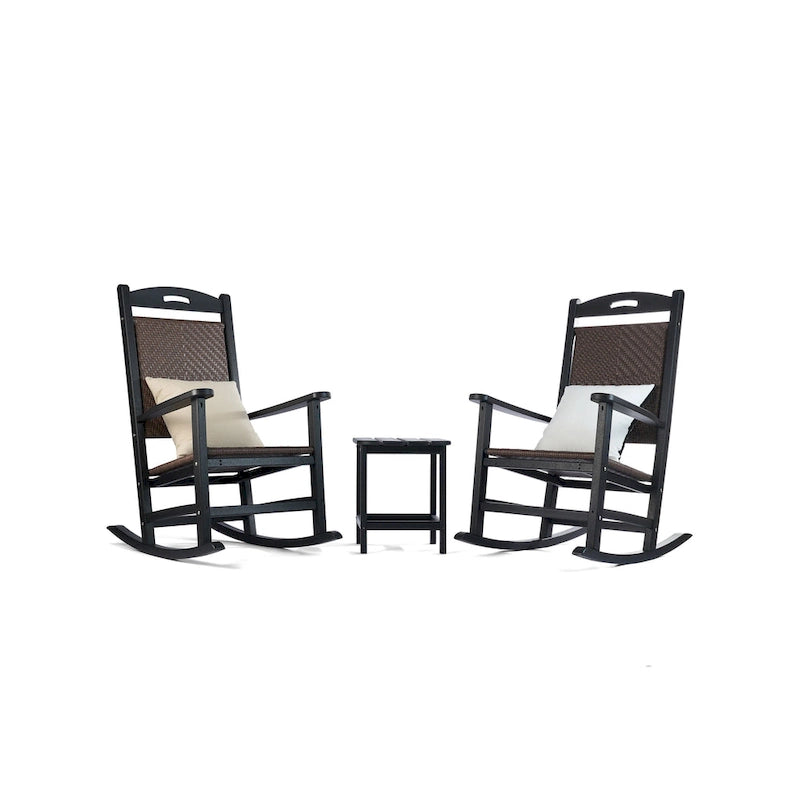 3-Piece Rocking Chair Set with 18 Side Table