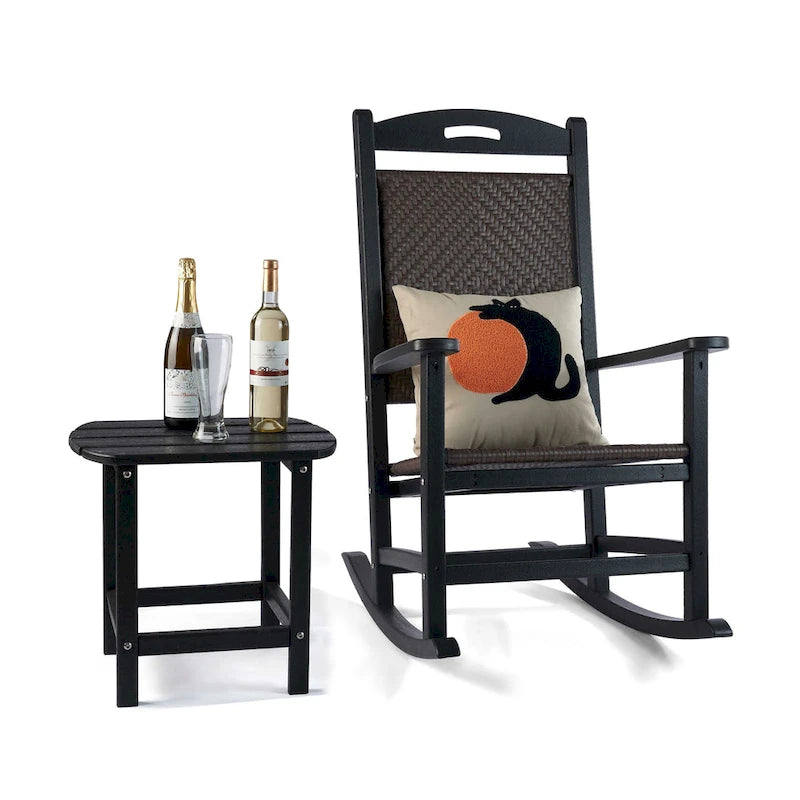 3-Piece Rocking Chair Set with 18 Side Table