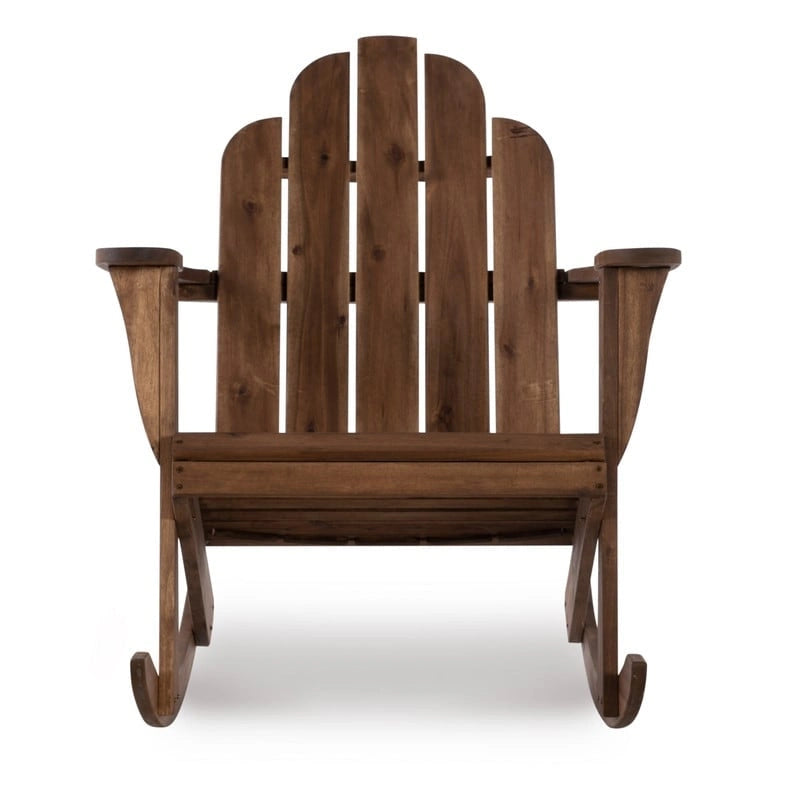 Gavil Indoor/Outdoor Solid Wood Adirondack Rocking Chair