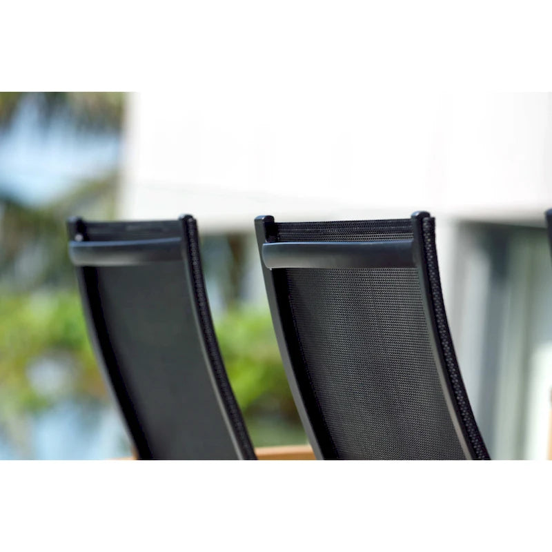 LifestyleGarden 7pc Outdoor Wood Dining Set (Teak Finish) - 7-Piece