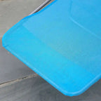 Outsunny Portable Sun Lounger, Folding Chaise Lounge Chair w/ Adjustable Backrest & Pillow for Beach, Poolside and Patio, Blue