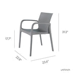 Alissa Resin Stackable All-Weather Dining Armchair, Set of 2