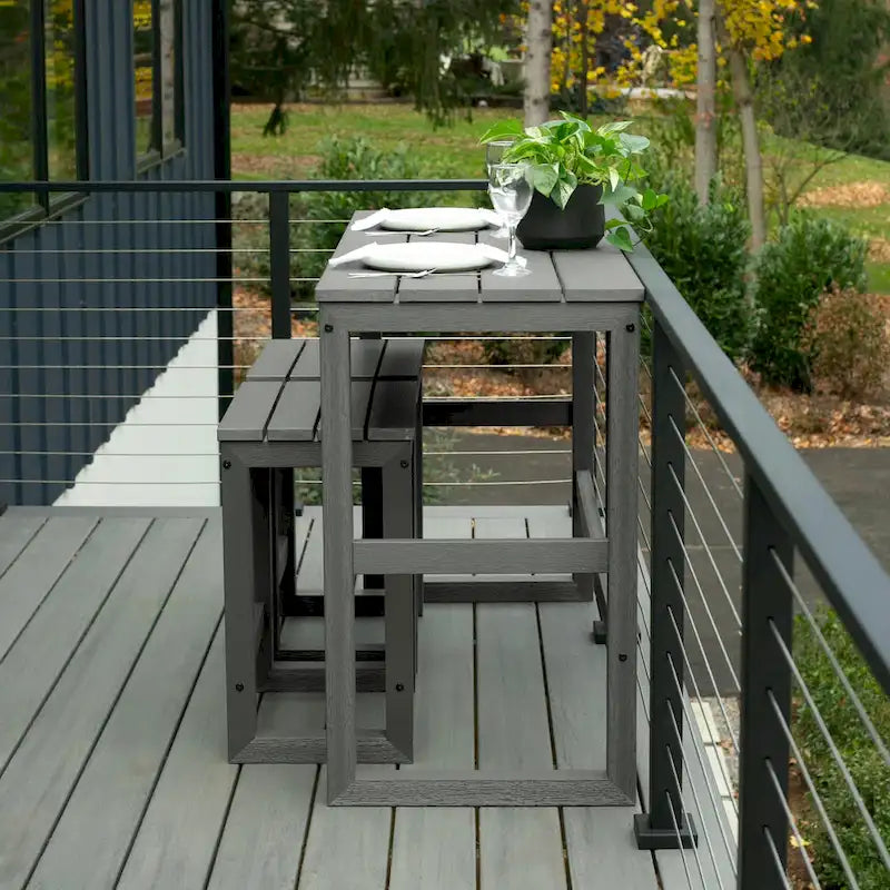HIGHWOOD Monroe Modern Counter-Height Dining Balcony Set