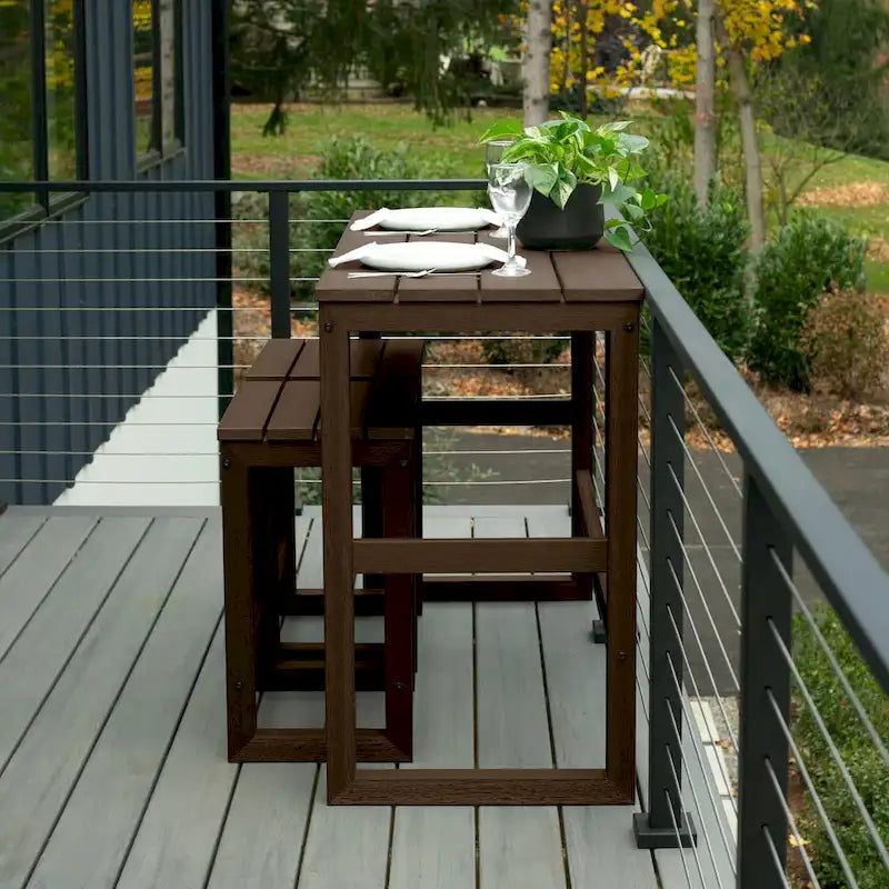 HIGHWOOD Monroe Modern Counter-Height Dining Balcony Set