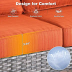 OVIOS 7-piece Patio Wicker Swivel Chairs Set