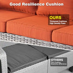 OVIOS 7-piece Patio Wicker Swivel Chairs Set
