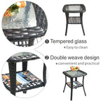 OVIOS 7-piece Patio Wicker Swivel Chairs Set
