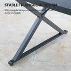 Patio Rectangle Dining Table with Umbrella Hole for Garden, Lawn, Deck