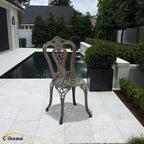 Clihome Outdoor Cast Aluminum Bistro Chair (Set of 2)