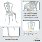 Clihome Outdoor Cast Aluminum Bistro Chair (Set of 2)